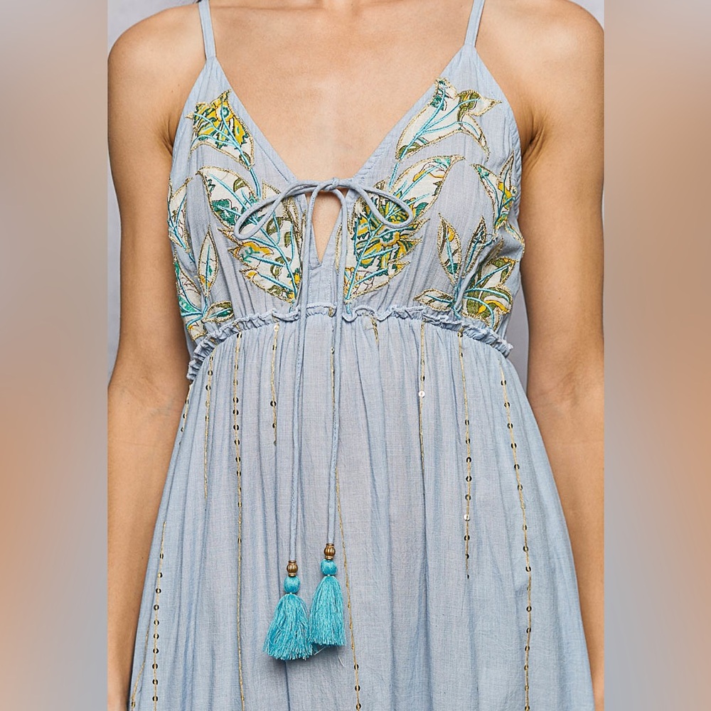 Light Denim Blues Maxi Dress - Picture 6 of 7